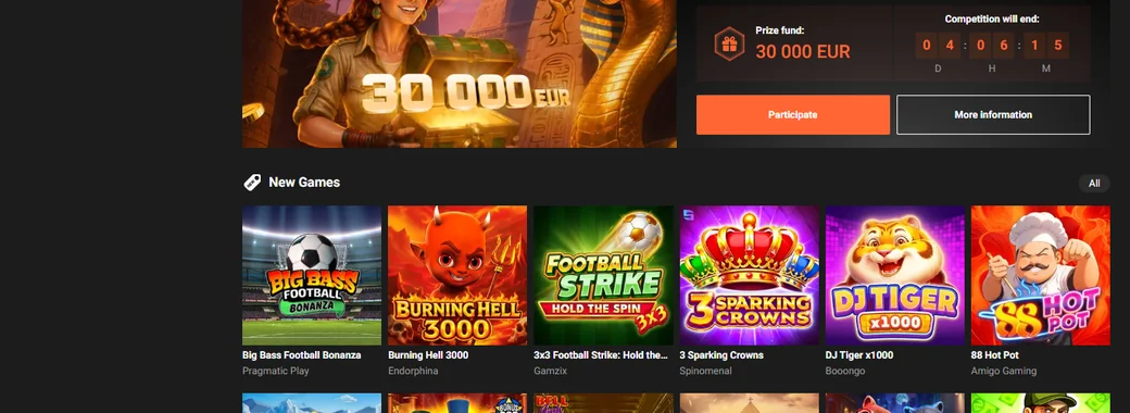Bläddra nya spel GGBet
